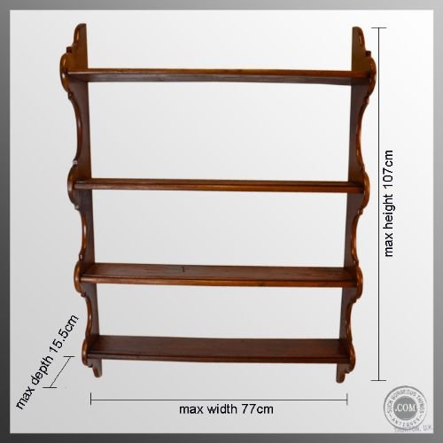 fig 1. Display Shelf What Not Antique Mahogany Wall Plate Rack