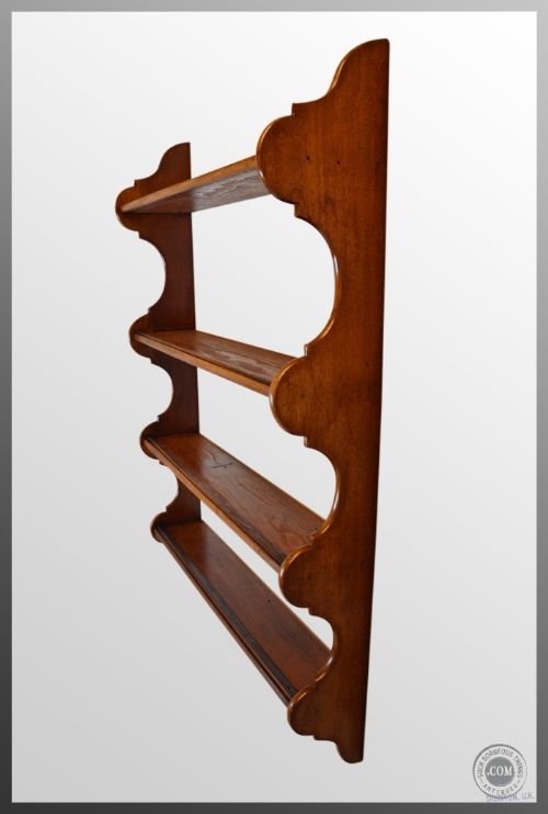 fig 2. Display Shelf What Not Antique Mahogany Wall Plate Rack
