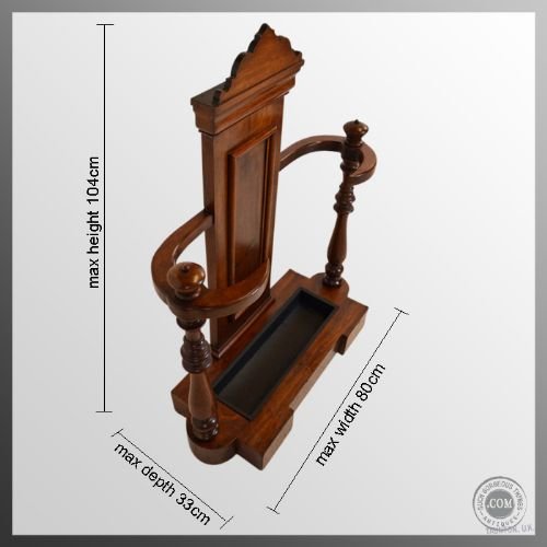 fig 1. Antique Mahogany Stick & Umbrella Hall Stand c1850