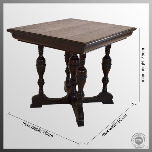 fig 1. Oak Antique Hall Supper Display Table Scottish by Wylie and Lochhead Ltd c1890