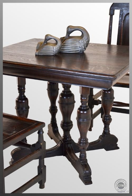 fig 2. Oak Antique Hall Supper Display Table Scottish by Wylie and Lochhead Ltd c1890