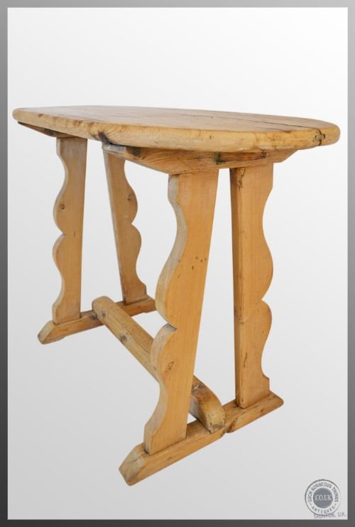 fig 3. Antique Victorian Pine Devon Butter Maids Table c1860