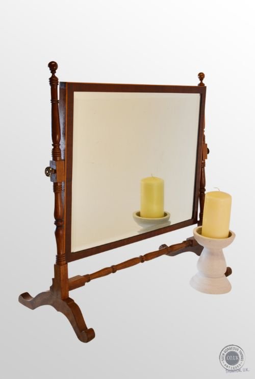Antique Dressing Vanity Swing Cosmetic Bevel Glass Mirror Antique C1890