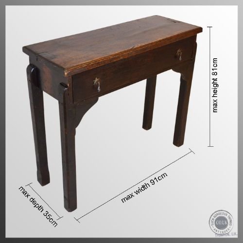 fig 1. Oak Antique Hall Console Display Table c1900