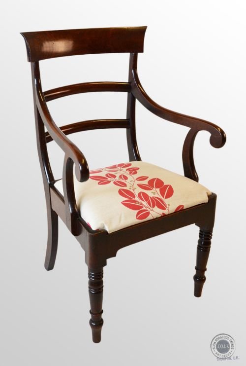 Antique Early Regency Elbow Chair Mahogany Carver Desk Armchair C1810