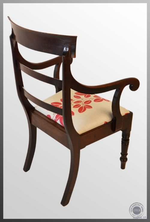 fig 2. Antique Early Regency Elbow Chair Mahogany Carver Desk Armchair c1810