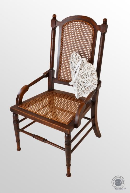 Antique Chair Bergere Oak Elbow Bow Armchair C1910