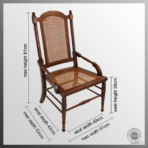 fig 1. Antique Chair Bergere Oak Elbow Bow Armchair c1910