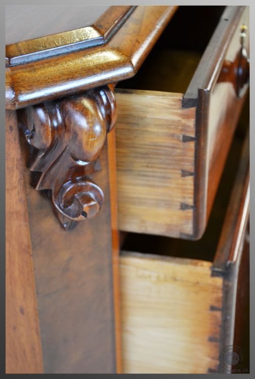 fig 2. Antique Large Mahogany Chest of Drawers Victorian c1860 Fine Quality