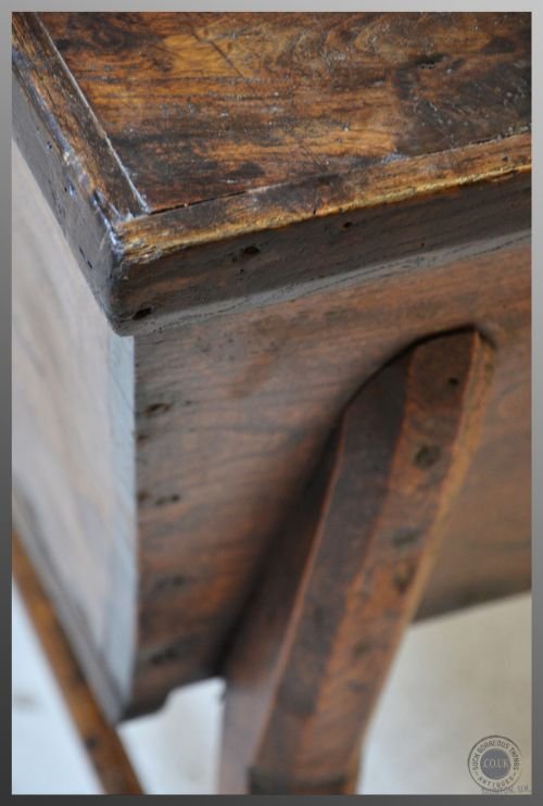 fig 2. Antique Elm Dough Store Proving Table Kitchen Bench Flour Bin c1800
