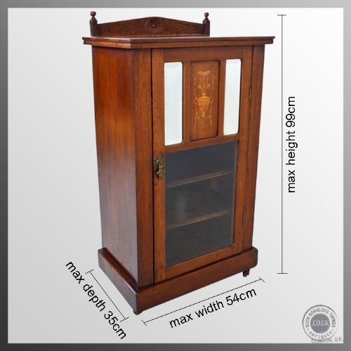 fig 1. Antique Victorian Cabinet Inlaid Sheet Music Cupboard c1890