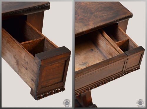 fig 3. Regency Antique Rosewood Worktable Desk Writing Console Table c1820