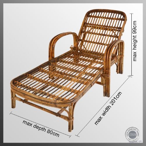 fig 1. Bentwood Lounger Steamer Vintage Sun Deck Chair c1920