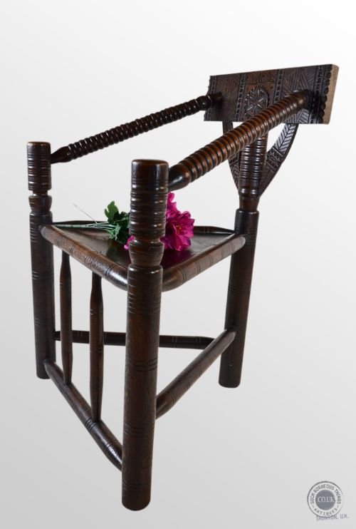 The Warwick Chair Antique Ecclesiastical Armchair Country Oak Chair Halesowen Church C1898