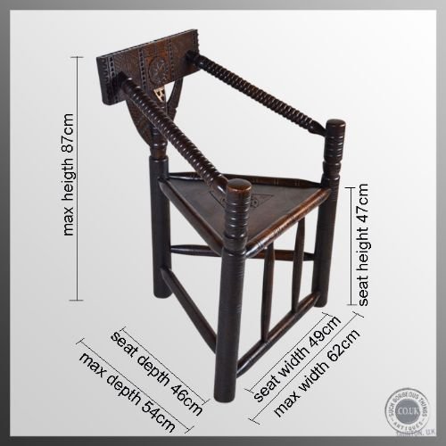 fig 1. The Warwick Chair Antique Ecclesiastical Armchair Country Oak Chair Halesowen Church c1898