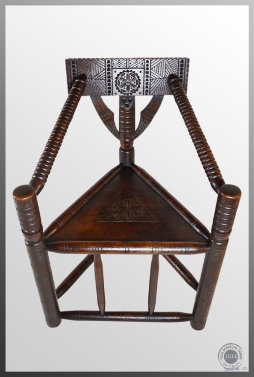 fig 3. The Warwick Chair Antique Ecclesiastical Armchair Country Oak Chair Halesowen Church c1898
