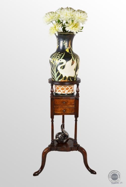 Early Georgian Antique Oak Wash Stand Pot Jardiniere C1750