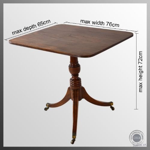 fig 1. Georgian Wine Lamp Side Occasional Tilt Tripod Table c1800