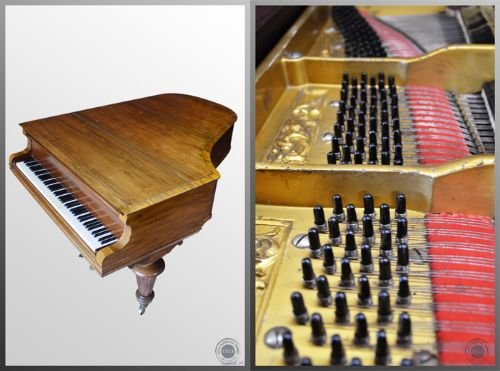 fig 2. Antique English Grand Piano in Rosewood Chappell & Co London c1901
