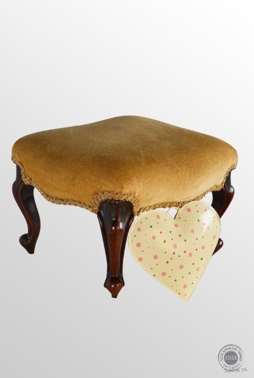 Fine Small Foot Stool Rest Cabriole Leg Antique Footstool C1850