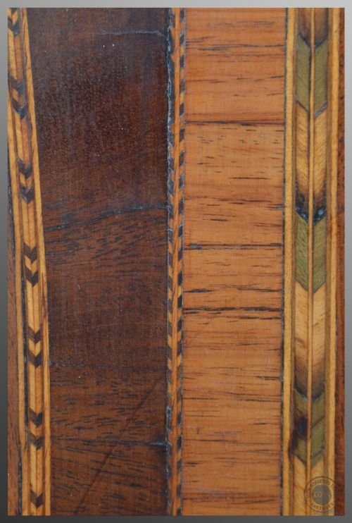 fig 2. Antique Georgian Corner Cupboard Cabinet Fine Inlay & Swan Neck Pediment c1750