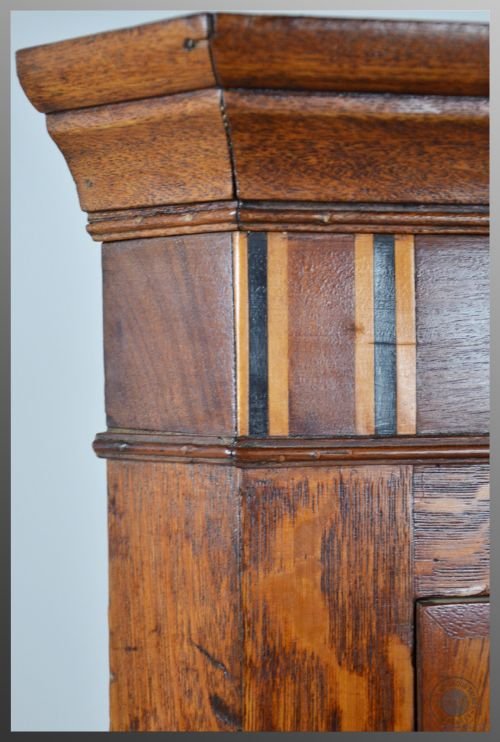 fig 2. Antique Oak Glazed Corner Cupboard Display Cabinet c1800