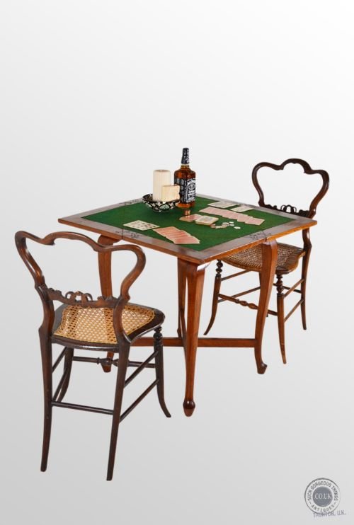 Antique Games & Card Table Envelope Fold Over in Oak Edwardian C1910