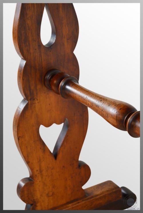 fig 2. Antique English Hall Library Sofa Side Lamp Stretcher Table c1850