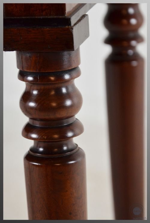 fig 2. Antique Regency Single Drawer Side Work Lamp Console Table Ebony Strung c1820