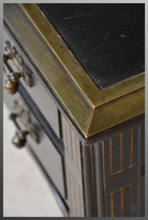 fig 2. Antique Library Writing Table Desk Ebonised Aesthetic Movement Period c1880