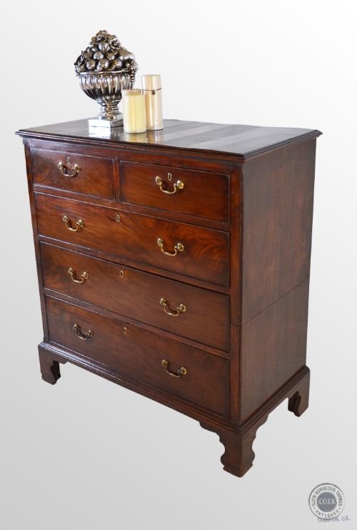 Antique Chest Drawers Tallboy Campaign Split 2 Piece Georgian Mahogany C1760