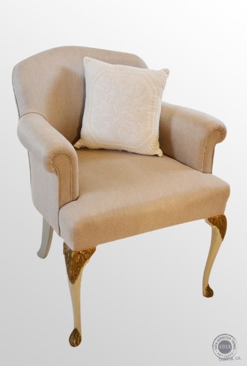 Antique Upholstered Bedroom Hall Salon Study Chair Armchair C1890