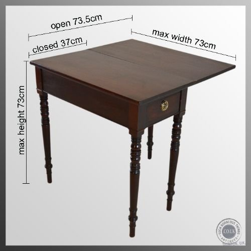 fig 1. Antique Regency Tea Console Lamp Hall Folding Table c1820