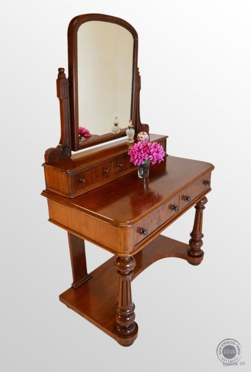 Antique Victorian Dressing Table Duchess Vanity Stand Mahogany C1870
