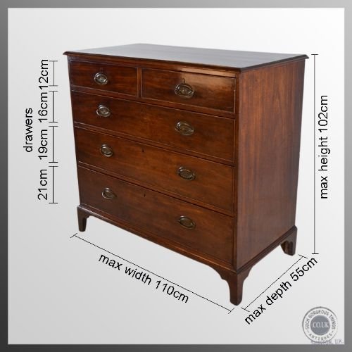 fig 1. Antique Chest Drawers Tallboy English Georgian Mahogany c1760