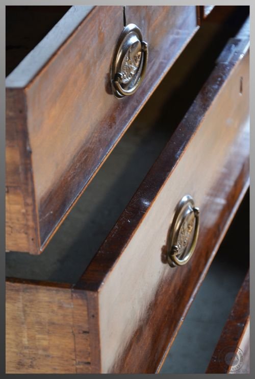 fig 2. Antique Chest Drawers Tallboy English Georgian Mahogany c1760