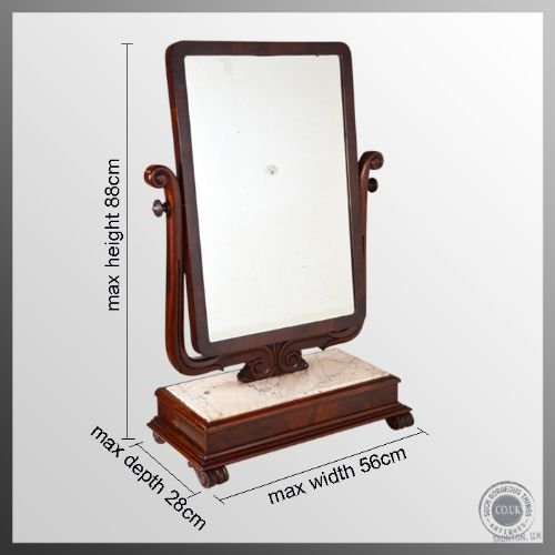 fig 1. Antique Dressing Vanity Swing Bedroom Cosmetic Toilet Mirror c1850