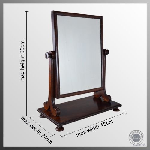 fig 1. Antique Regency Dressing Vanity Swing Bedroom Cosmetic Toilet Mirror c1820