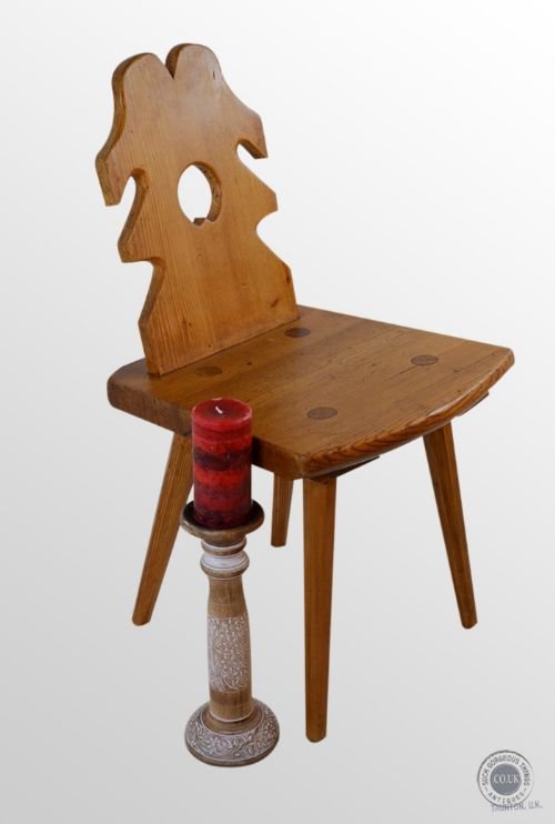 Antique Country Kitchen Pitch Pine Chair C1900