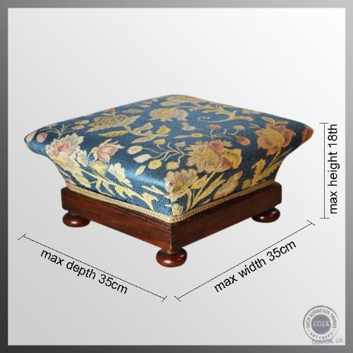 fig 1. Antique Pair of Foot Stools Footstool Foot Gout Rest Regency c1820