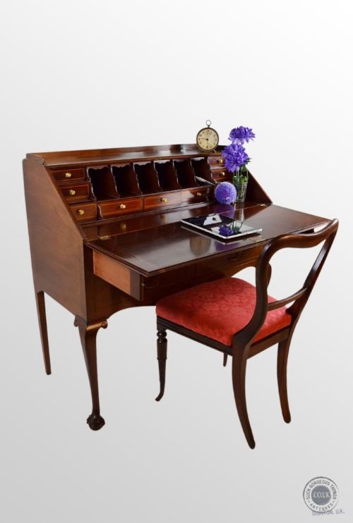 Antique Edwardian Bureau Fall Front Writing Table Desk Bureaux C1910