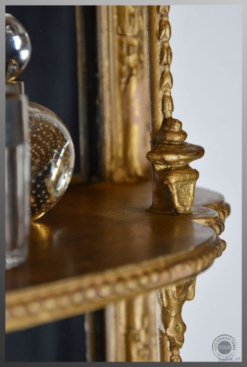 fig 2. Antique Wall Mirror Etagere Giltwood Display Regency c1820