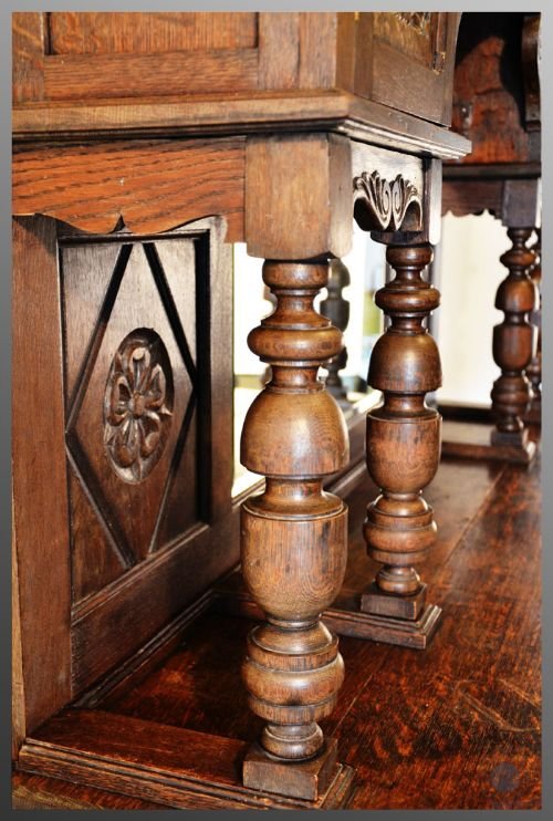 fig 2. Antique Oak Large Welsh Country Dresser Kitchen Buffet Cabinet c1880