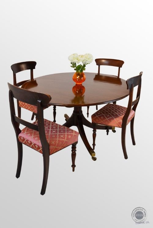 Antique Regency Oval Tilt Top Mahogany Loo Dining Breakfast Table C1820