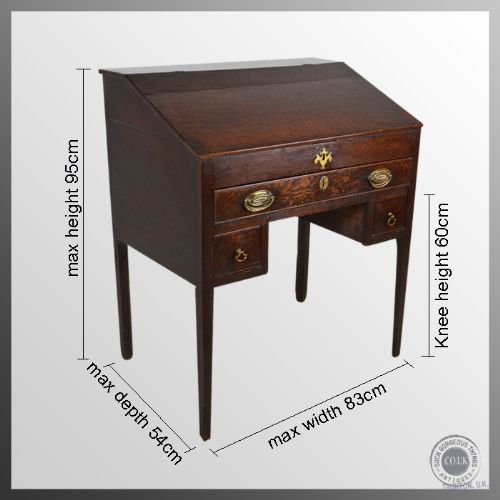 fig 1. Antique Oak Desk Writing Bureau English 17th Century