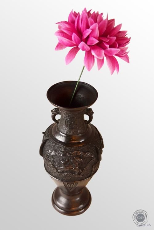 Antique Bronze Baluster Vase Chinese C1850