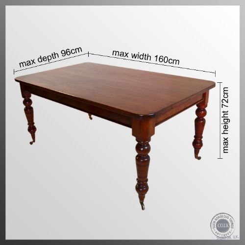 fig 1. Antique Kitchen Dining Table Original Victorian Mahogany 6 Six Seater - c1870