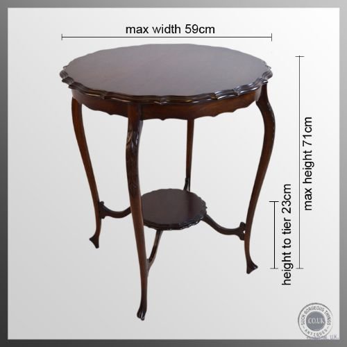 fig 1. Antique Wine Lamp Side Occasional Victorian Mahogany Table c1890