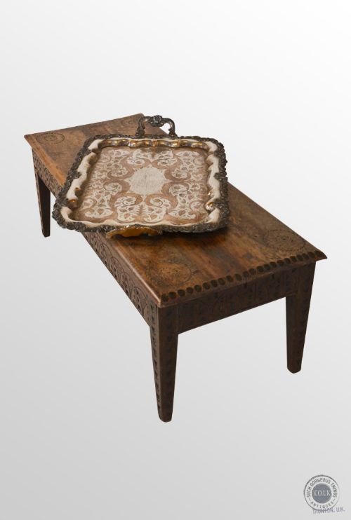 Antique Low Walnut Table English Georgian Magazine Coffee Occasional Side C1750