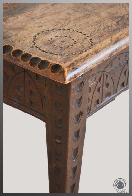fig 2. Antique Low Walnut Table English Georgian Magazine Coffee Occasional Side c1750